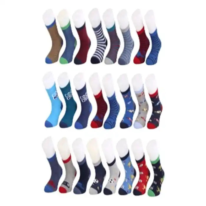 Детские носки, BOLERO, Средние, 80%Хлопок/3%Эластан/17%PO, Различные Цвета, Для Мальчиков