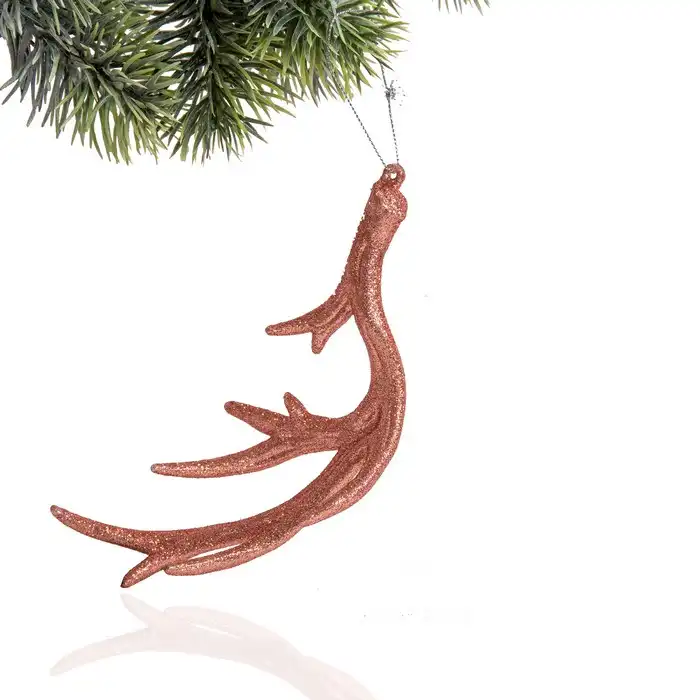 Елочные украшение, GLOBAL CHRISTMAS, 17.5см, 7.5см, Kоралловый