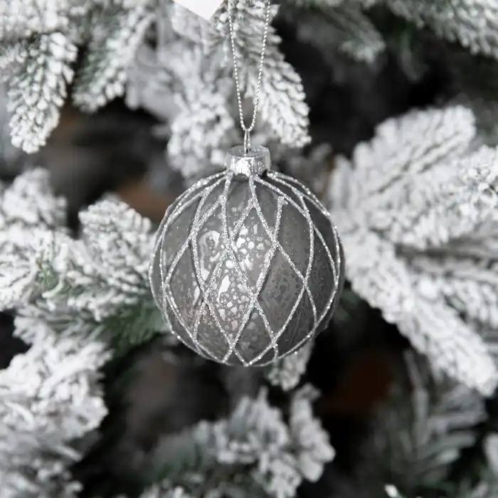 Cumpara  Bile de Crăciun - Новогодний шар, GLOBAL CHRISTMAS, Серый, 8см,..