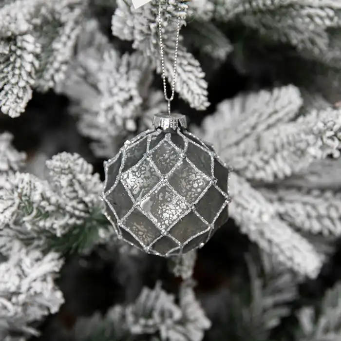 Cumpara  Bile de Crăciun - Новогодний шар, GLOBAL CHRISTMAS, Серый, 8см,..