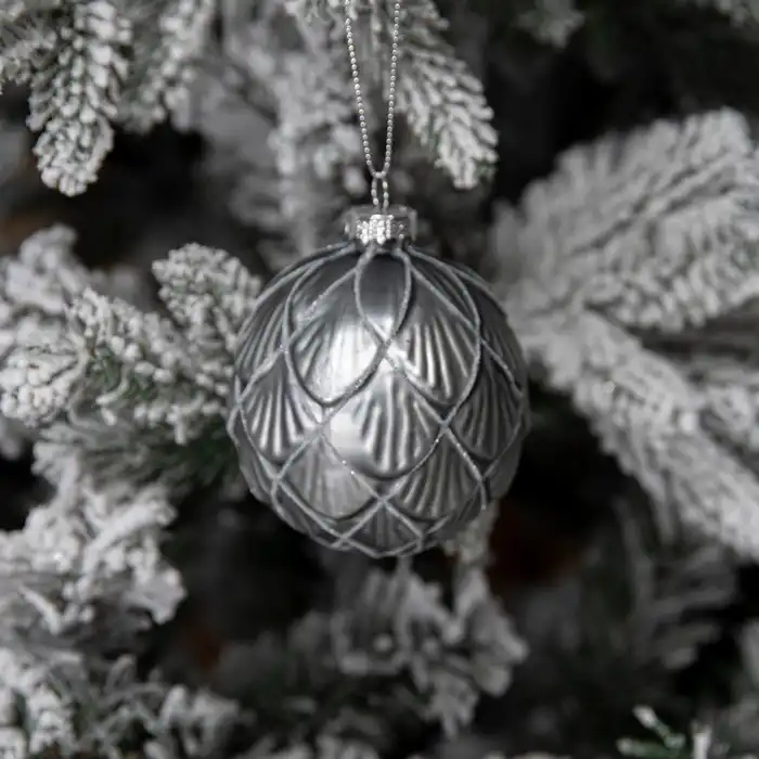 Cumpara  Bile de Crăciun - Новогодний шар, GLOBAL CHRISTMAS, Серый, 8см,..