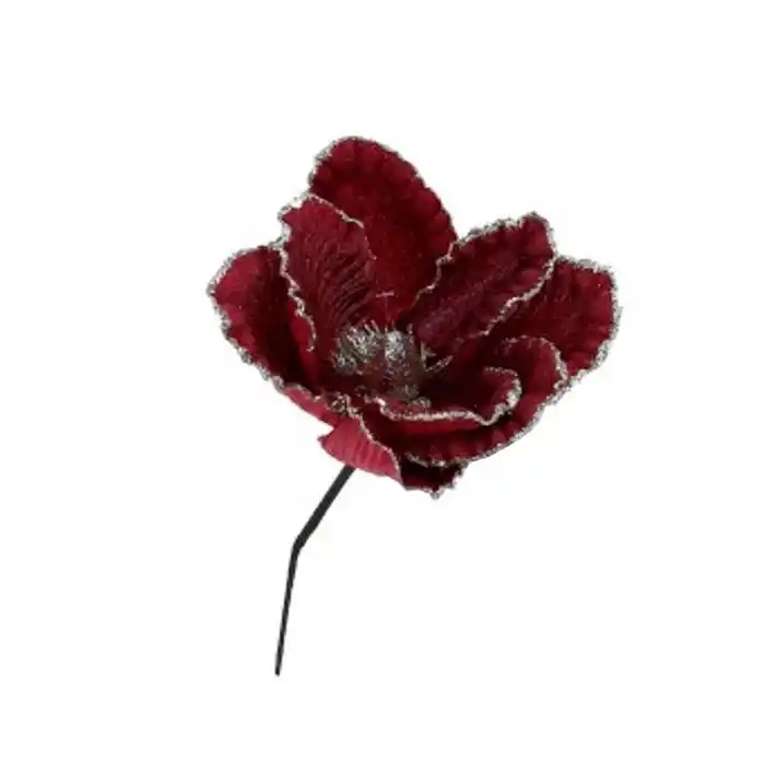 Цветок магнолии, PAULA, Магнолия, 25см, Бордо