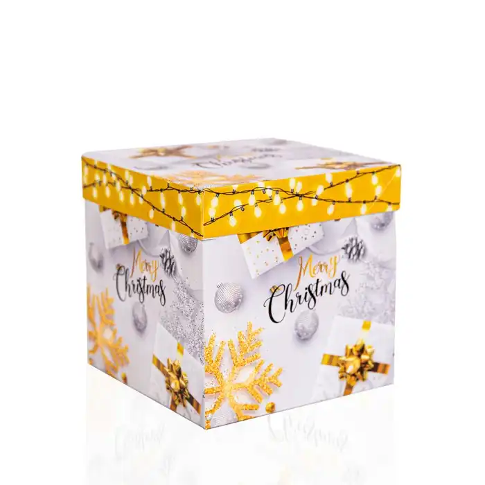 Подарочный пакет, GLOBAL CHRISTMAS, Рождество, 15см, 15cм, 15см, Бумага