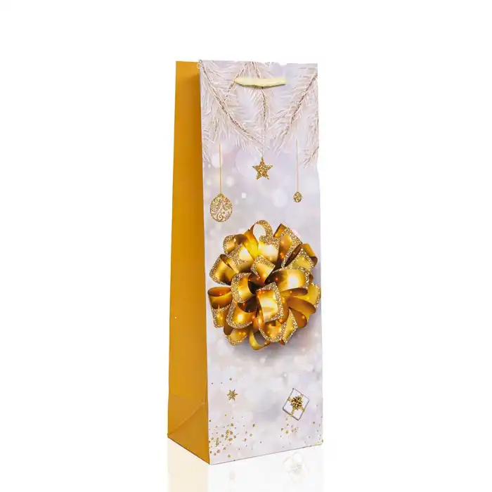 Подарочный пакет, GLOBAL CHRISTMAS, Рождество, 35см, 12см, Бумага