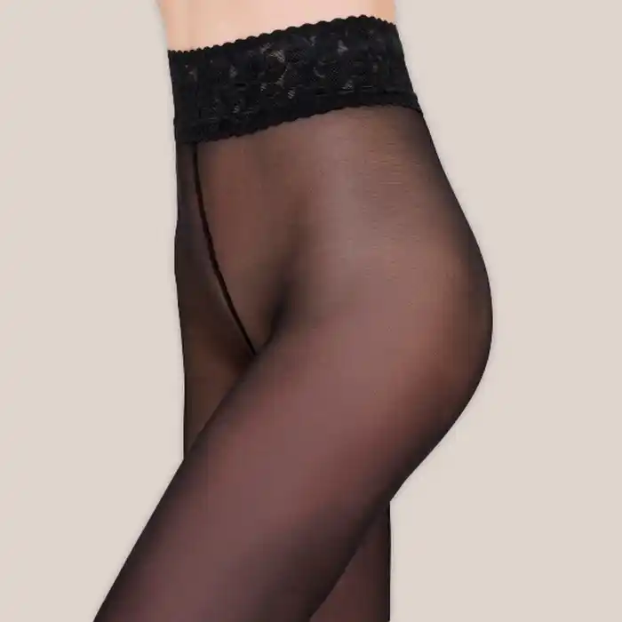 Колготки женские, GIULIA, Impresso, 40 DEN, 2-S, Черный, 91%PO/8%Эластан/1%Хлопок