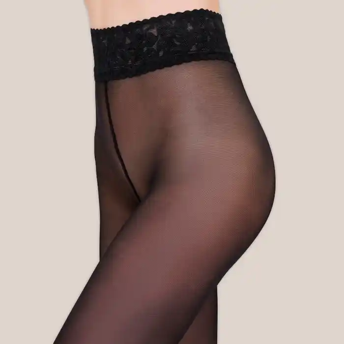 Колготки женские, GIULIA, Impresso, 40 DEN, 3-M, Черный, 91%PO/8%Эластан/1%Хлопок