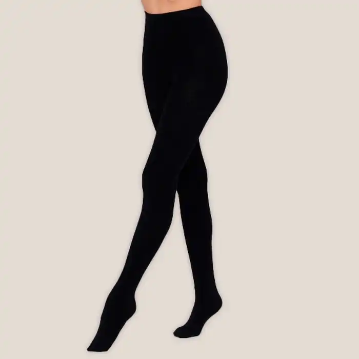 Колготки женские, GIULIA, Terry, 250 DEN, 5-XL, Черный, 82%Хлопок/16% Полиамид/2% Эластан