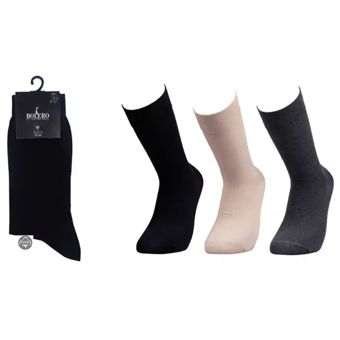 Мужские носки, BOLERO, 80%Хлопок/20%Полиамид, Различные Цвета, 40-44, 200 ниток