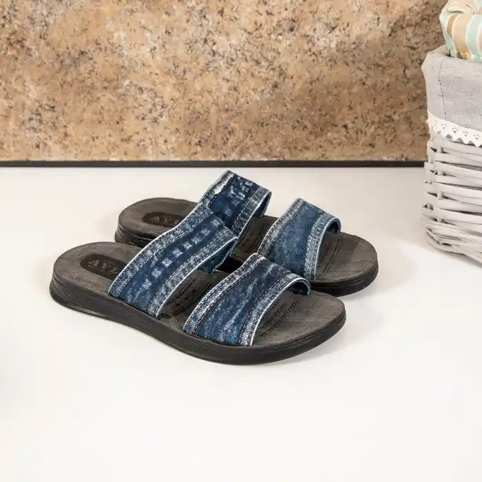 Шлепанцы мужские, RIMA&JOUDI, Для Мужчин, Джинсы, 40-45, Черный