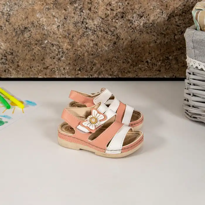 Сандалии для девочек, RIMA&JOUDI, Для девочек, 25-30, Розовый/Белый