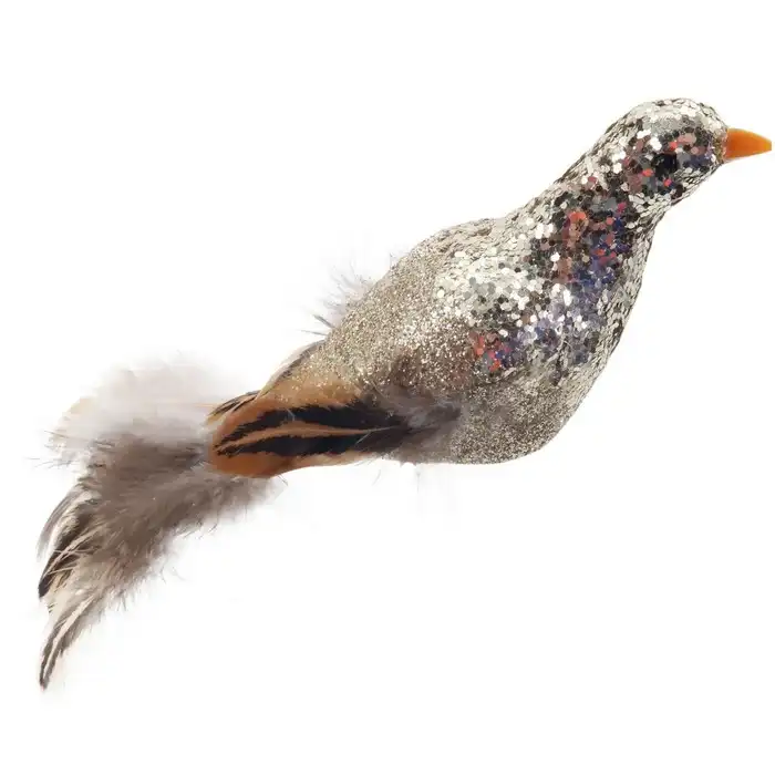 Купить  Рождественские цветы и ветки - Новогодняя птица, GLOBAL CHRISTMAS, Шампань, ..