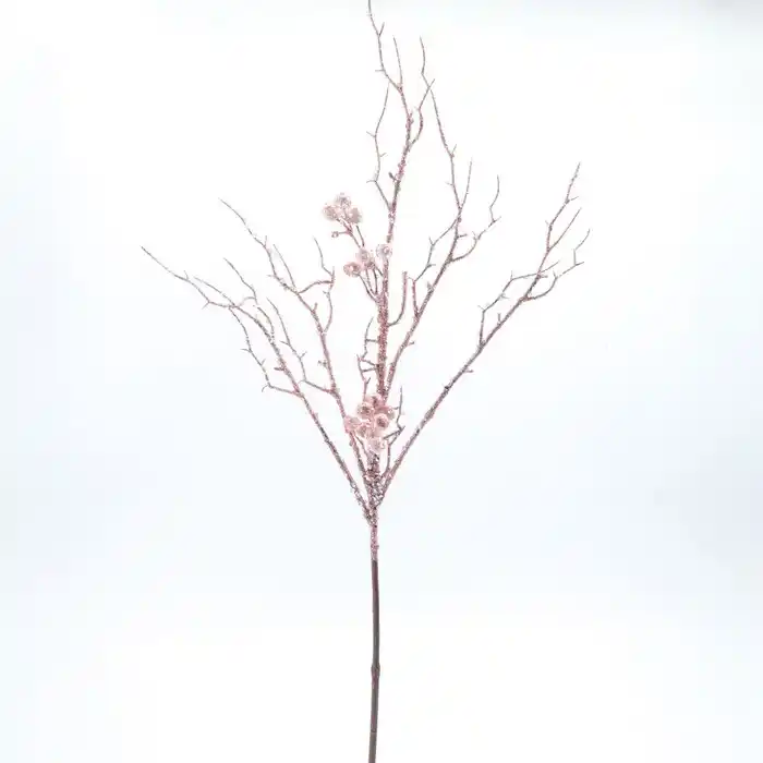 Ветка новогодняя, GLOBAL CHRISTMAS, Розовый, 76см