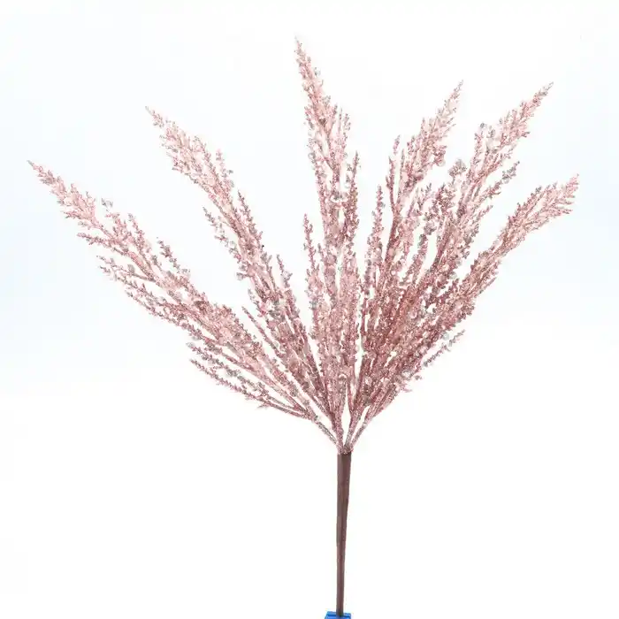 Ветка новогодняя, GLOBAL CHRISTMAS, Розовый, 36см