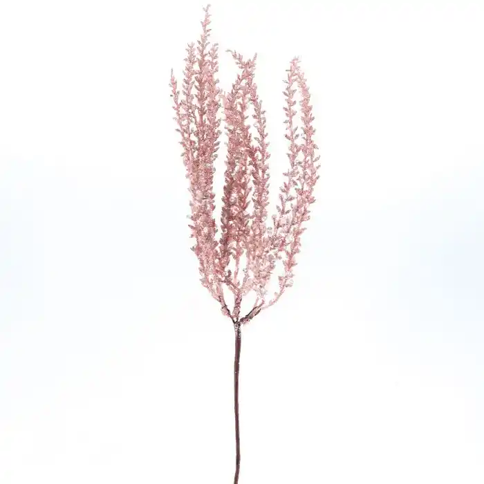 Ветка новогодняя, GLOBAL CHRISTMAS, Розовый, 41см