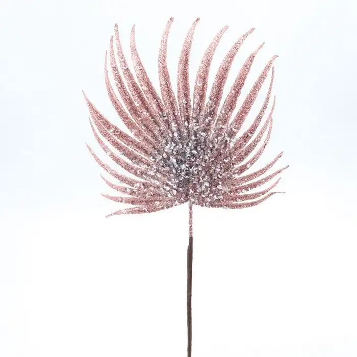 Ветка новогодняя, GLOBAL CHRISTMAS, Розовый, 41см