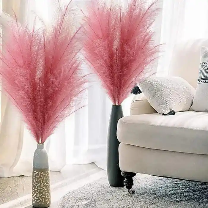 Ветка новогодняя, GLOBAL CHRISTMAS, Розовый, 80см