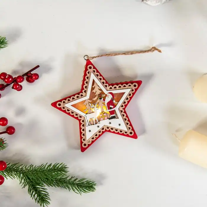 Новогоднее украшение, GLOBAL CHRISTMAS, 12cм, Дерево