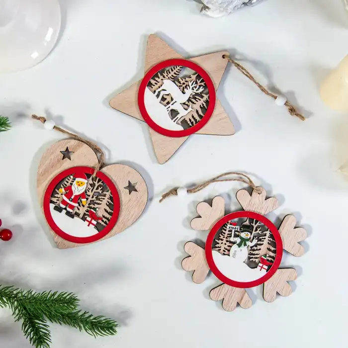 Новогоднее украшение, GLOBAL CHRISTMAS, 11см, Дерево