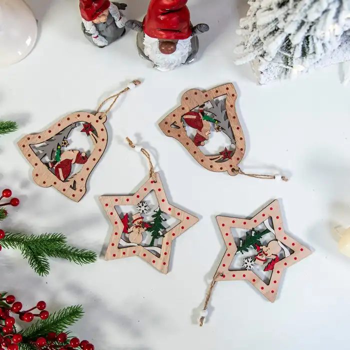 Новогоднее украшение, GLOBAL CHRISTMAS, 11см, Дерево