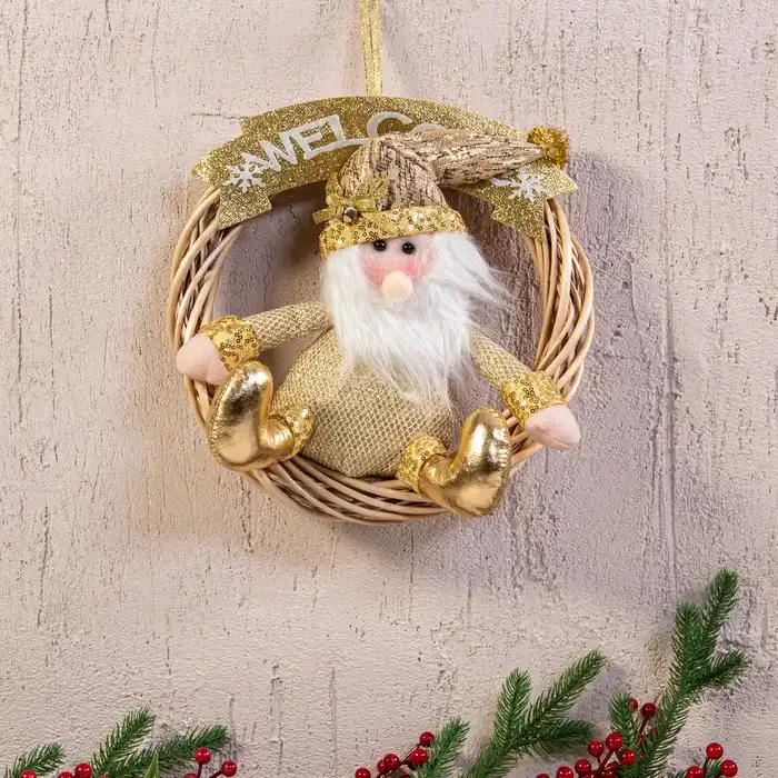 Cumpara  Moșii de Crăciun decorativi - Дед мороз, GLOBAL CHRISTMAS, 32см, Золотистый..