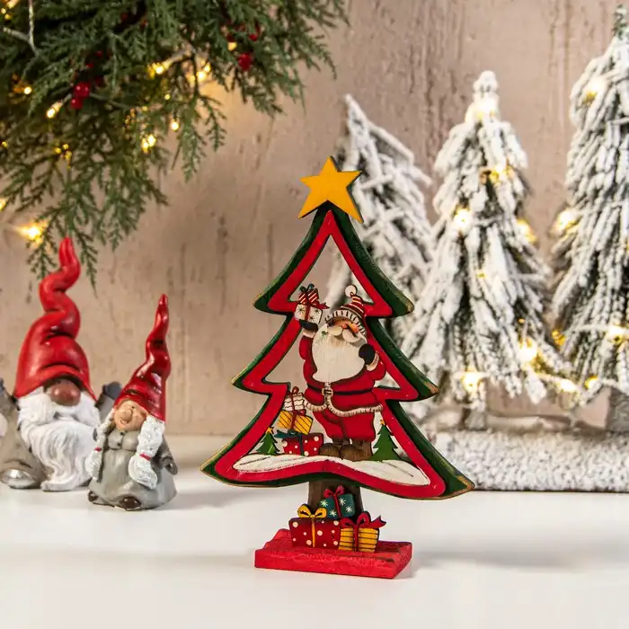 Украшение для стола, GLOBAL CHRISTMAS, Елка, 23см, 16см, Дерево