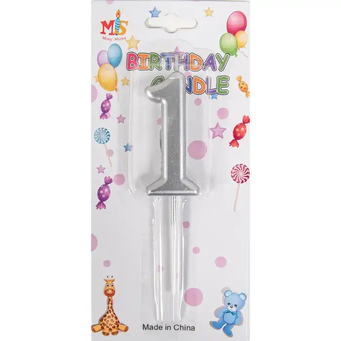 Cumpara  Lumânări pentru prăjituri - Свеча 7см, Cеребристый, Металлический, Парафи..