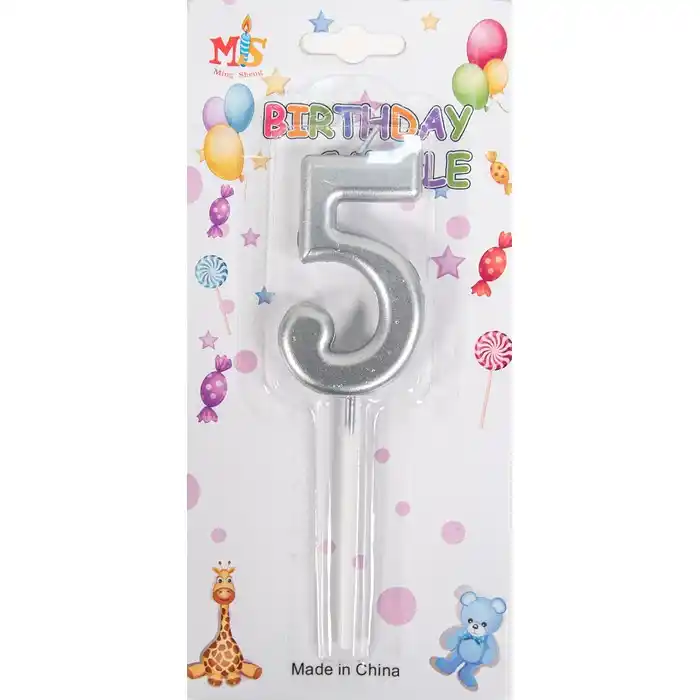 Cumpara  Lumânări pentru prăjituri - Свеча 7см, Cеребристый, Металлический, Парафи..