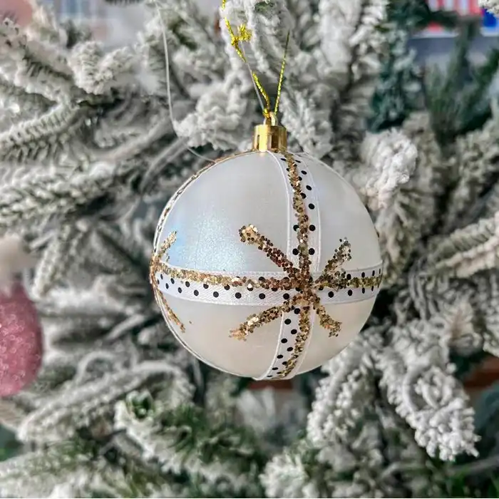 Cumpara  Bile de Crăciun - Новогодний шар, GLOBAL CHRISTMAS, 8см, Белый,..