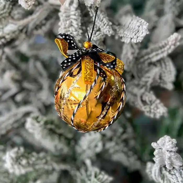 Cumpara  Bile de Crăciun - Новогодний шар, GLOBAL CHRISTMAS, 8см, Золото..