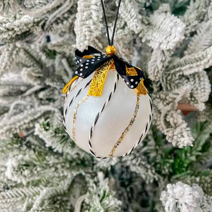 Cumpara  Bile de Crăciun - Новогодний шар, GLOBAL CHRISTMAS, 8см, Белый ..