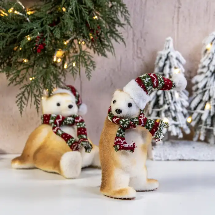 Купить  Рождественские фигурки - Украшение оленей, GLOBAL CHRISTMAS, 20см, Беж..