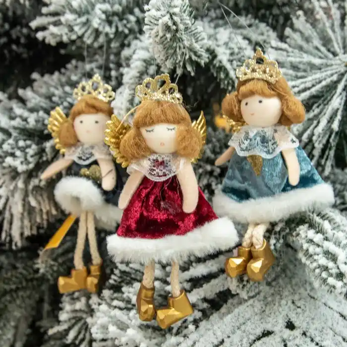 Новогоднее украшение, GLOBAL CHRISTMAS, 14см, Разноцветный, Текстиль