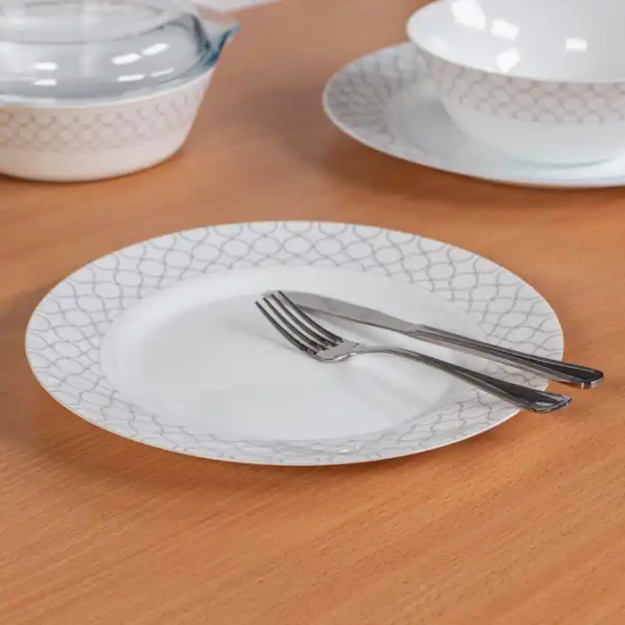 Тарелка, La Opala, Опал, 27,5 cм, Жемчужно-серый