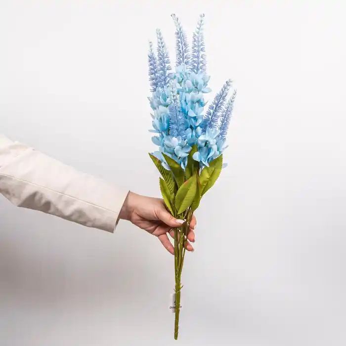 Искусственный цветок Лупин, Синий, 68см