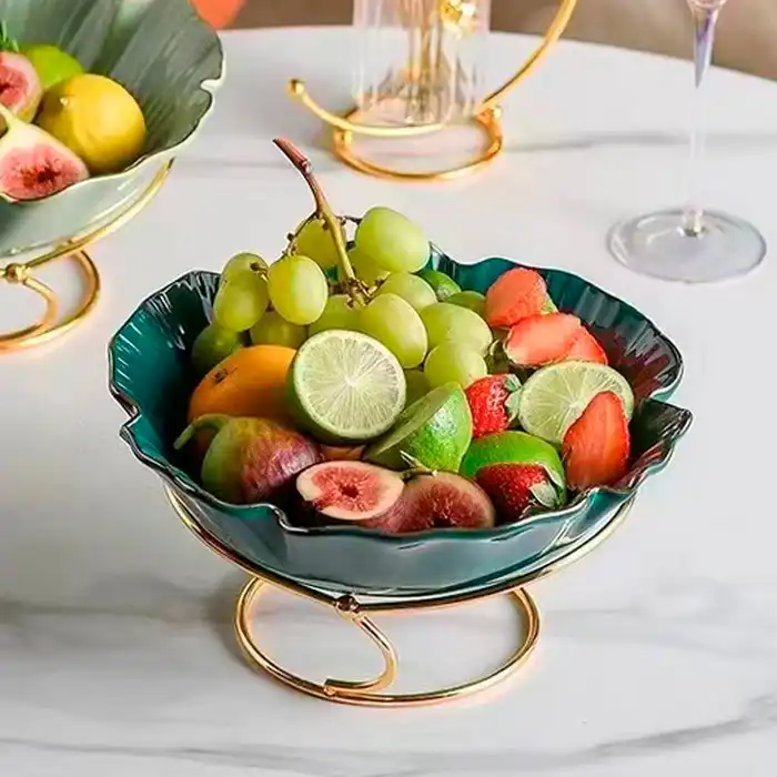 Конфетница Керамика, Изумрудный, 25.5x13cm