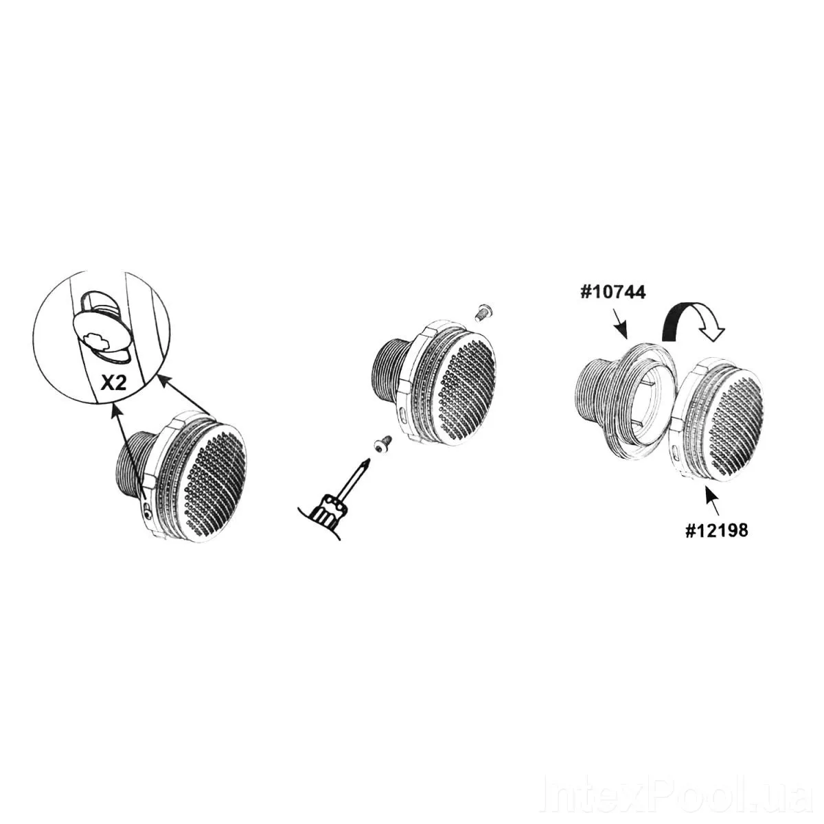 Grila de aspirare Intex 12198 pentru conectorul 10744