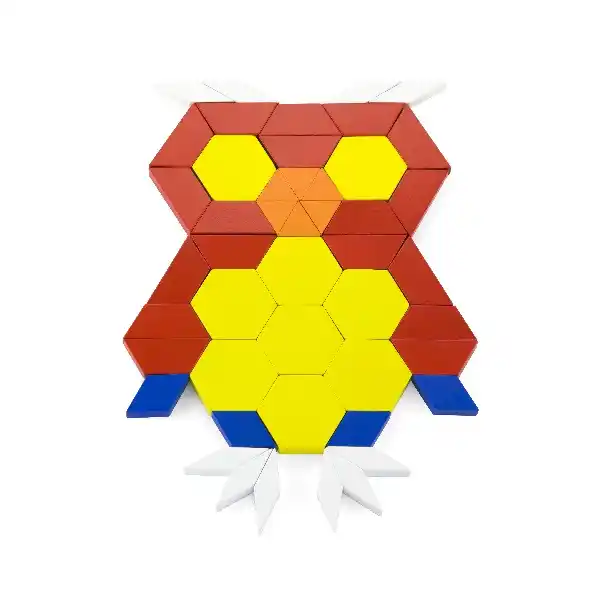 Яркий деревянный набор из 250 геометрических блоков