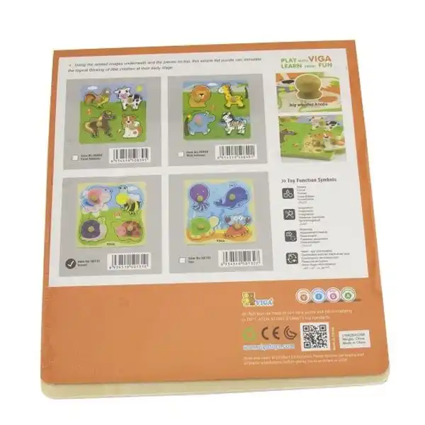 Puzzle din lemn cu buton 