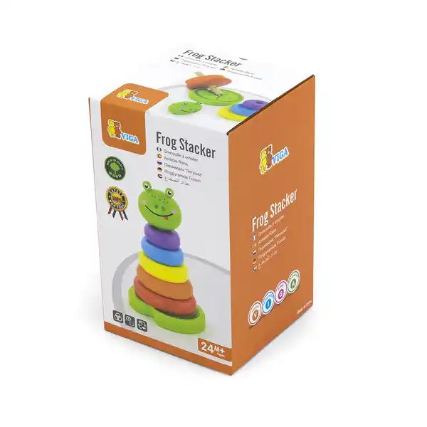 Деревянная пирамидка "Лягушка"