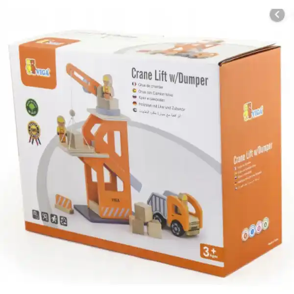 Самосвал с подъемным краном