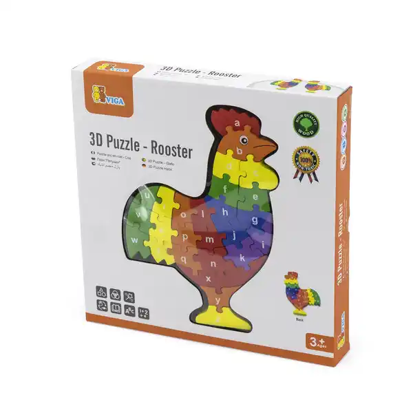 Деревянный 3D пазл "Петушок"