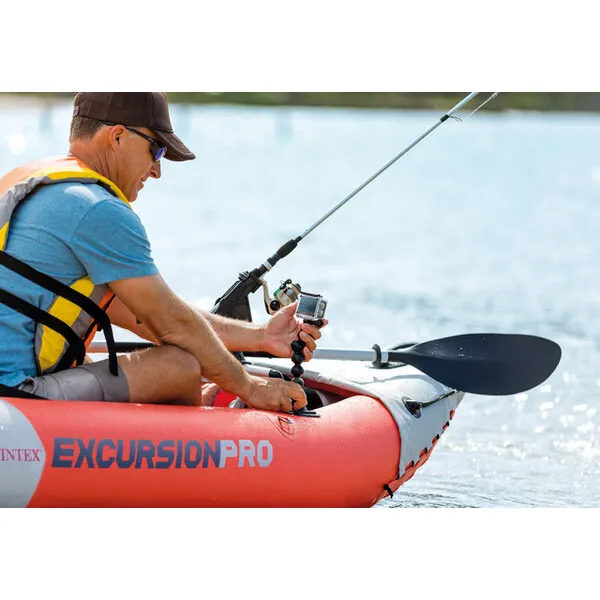 INTEX Caiac gonflabil “Excursion Pro K1” cu vâsle și pompă, 305x91x46 cm, până la 100 kg