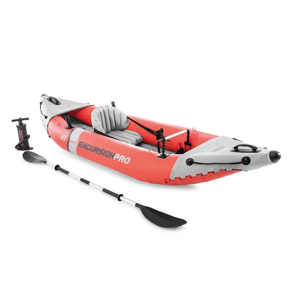 INTEX Caiac gonflabil “Excursion Pro K1” cu vâsle și pompă, 305x91x46 cm, până la 100 kg