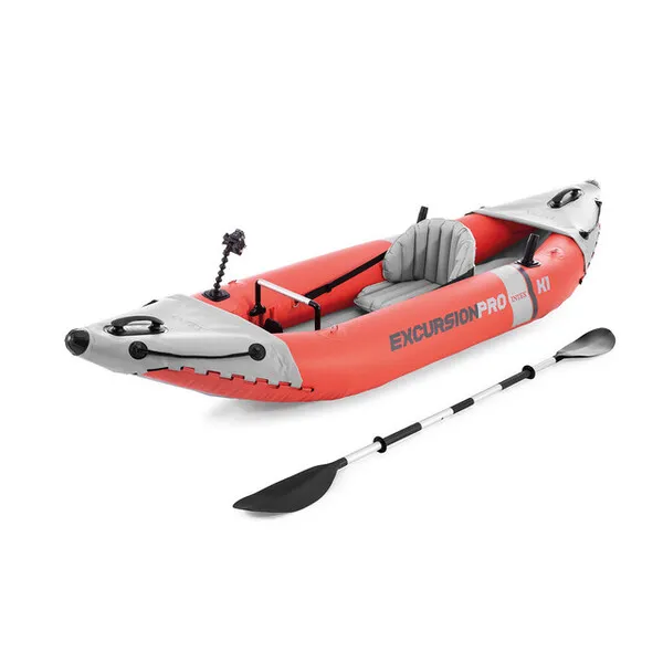 INTEX Caiac gonflabil “Excursion Pro K1” cu vâsle și pompă, 305x91x46 cm, până la 100 kg