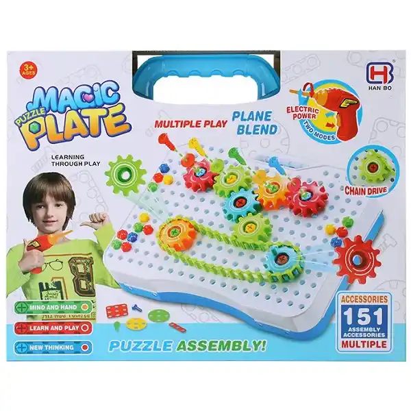 Set de construcție - mozaic cu șurubelniță (151 piese)