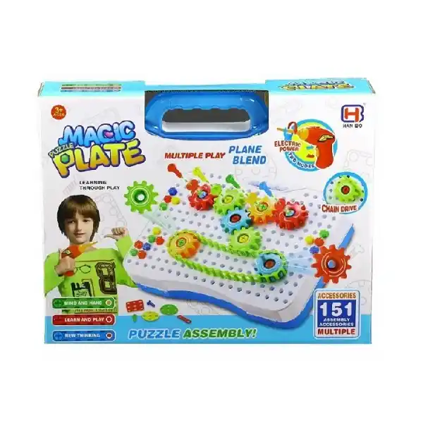 Set de construcție - mozaic cu șurubelniță (151 piese)