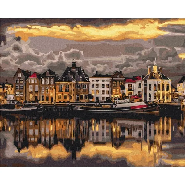 Pictură pe numere 40*50 cm (în cutie) - Seara în Stockholm