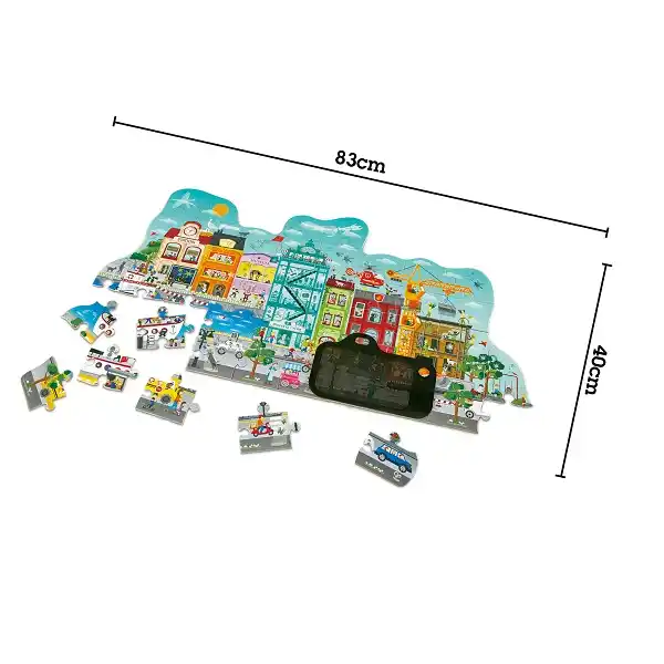 Puzzle Orașul animat