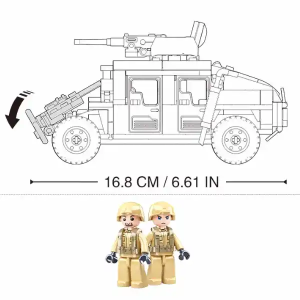 Set de construcție „Hummer H2”, 265 elem.