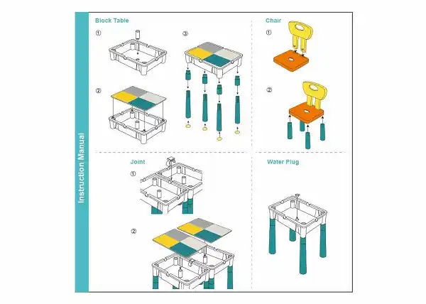 Столик игровой Sluban 9 в 1